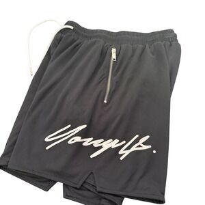 YoungLA Signature Mesh Shorts Men XXL Zipper Pockets Drawstring Athletic Workout